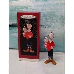VTG Hallmark Keepsake Ornament Olive Oyl & Sweet Pea 1996 Christmas Ornament